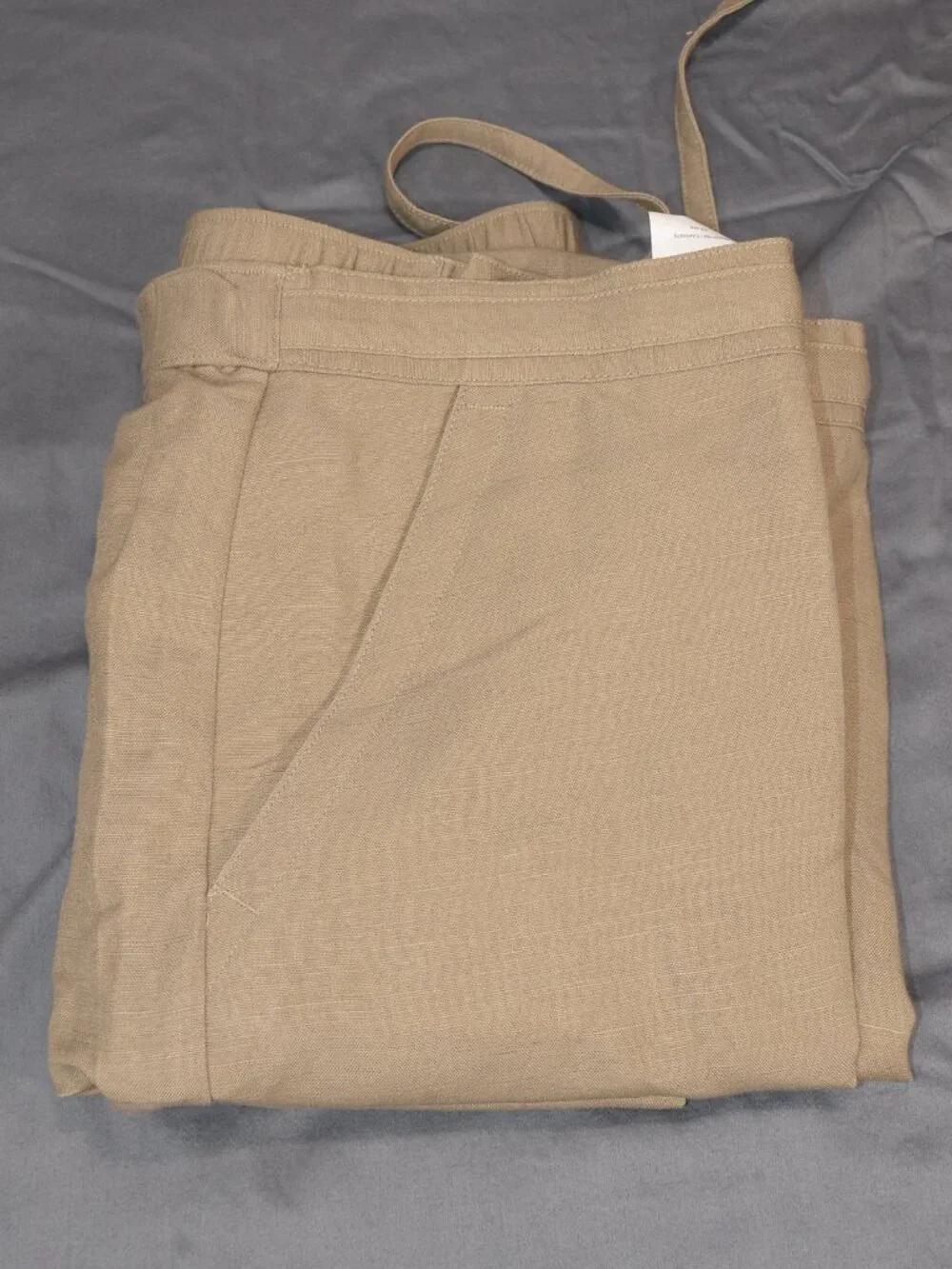 Cubavera Casual Drawstring Pants -- Linen Blend -- Cocoa Size XL